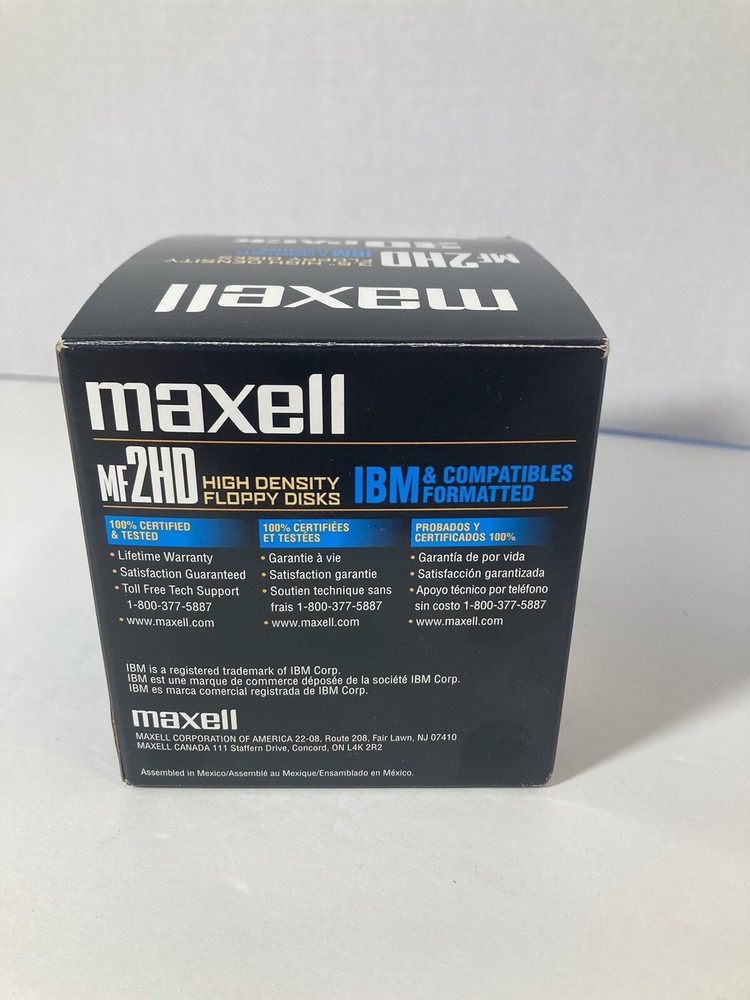 MAXELL Floppy Diskettes Disk 3.5" 1.44MB MF 2HD PC Formatted 27 Pack Open Box