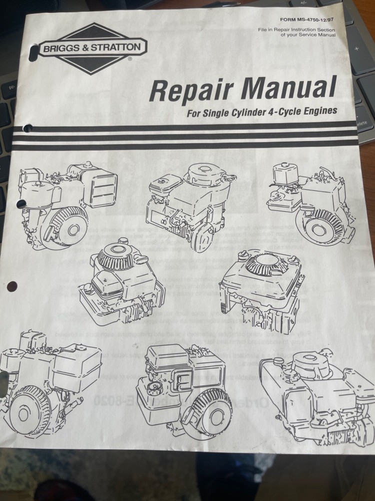 BRIGGS & STRATTON MS-4750 MANUAL, NEW