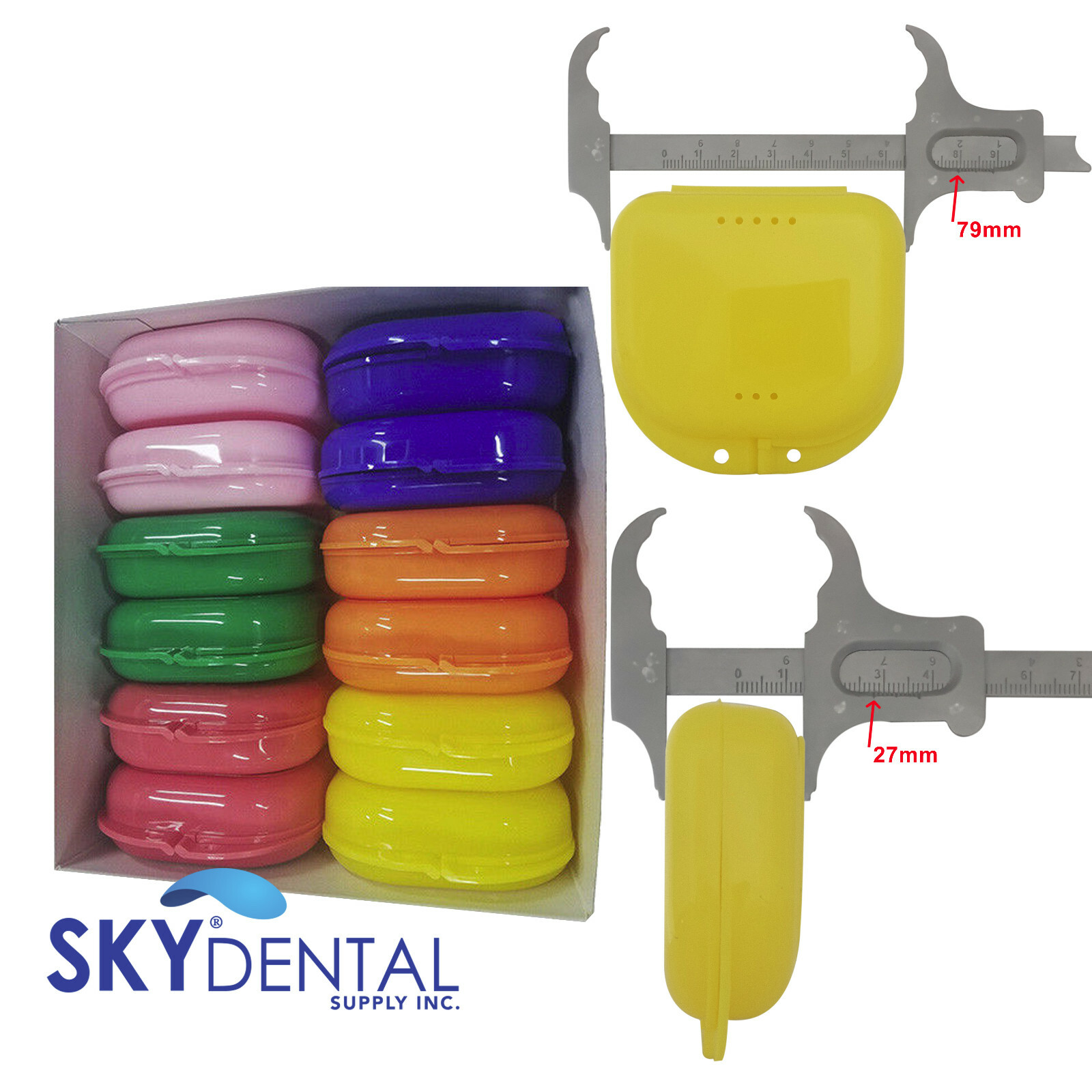 Dental Retainer Denture Storage Case Box Mouthguard Container Assorted Up to 72