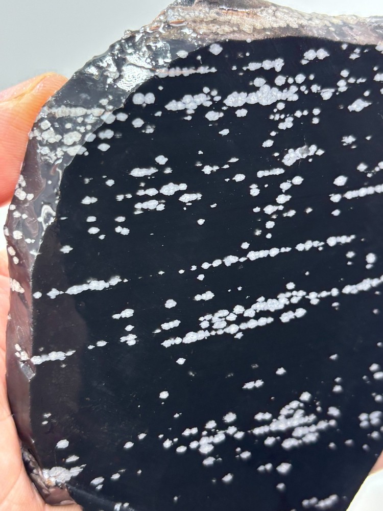 Snowflake Obsidian Slab Lapidary Cabbing Knapping Combo ship avail