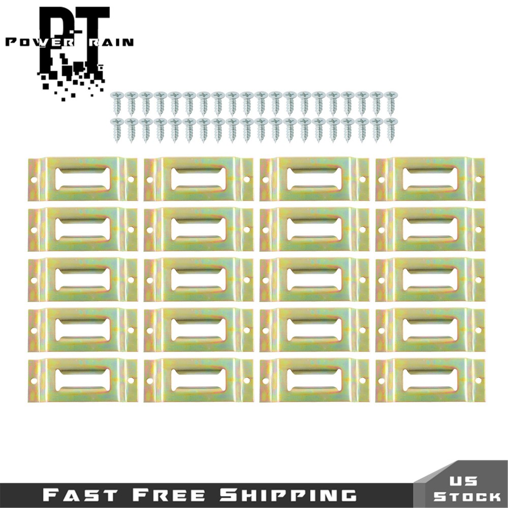 20 Pack E-Track Tie Down Slots For Cargo Loads in Flatbeds Trailers Vans Trucks