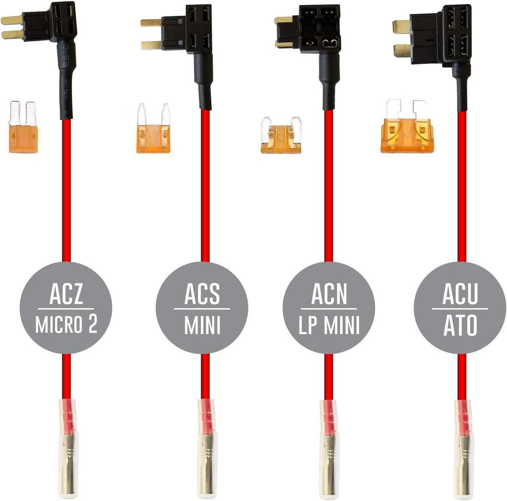 15Ft Micro USB & Mini USB Dash Cam & Type-C Hardwire Kit W. Mini(Acs)/Lp Mini(Ac