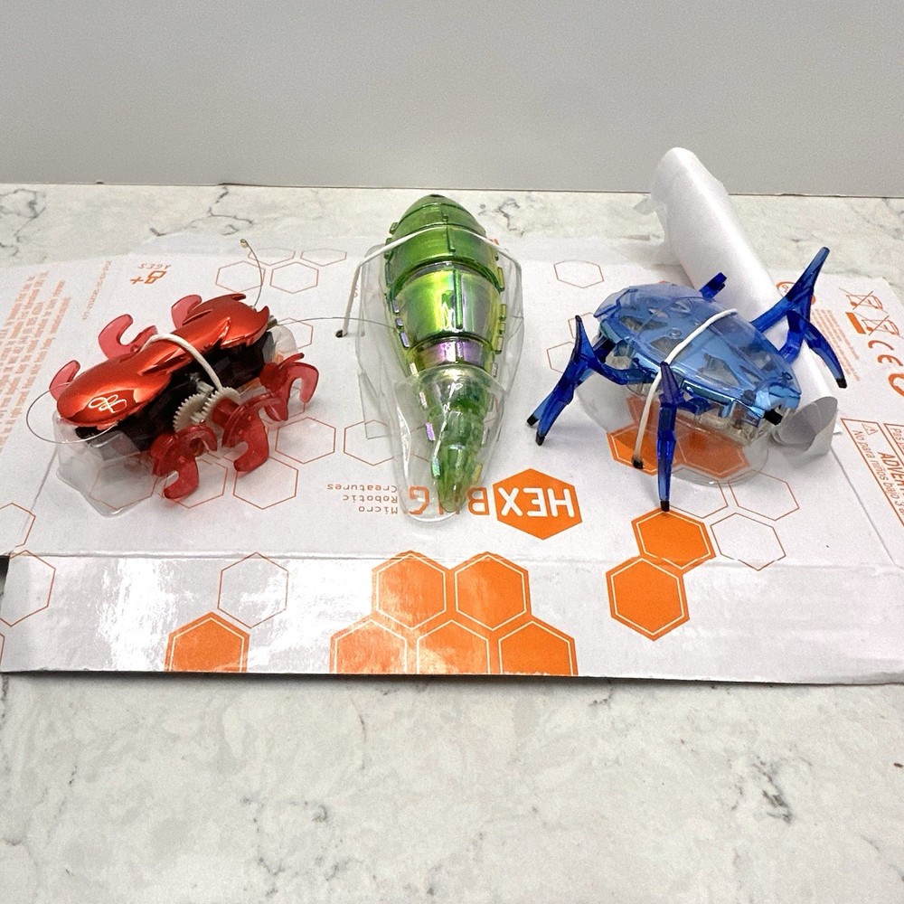HTF Rare 2012 NIB Hexbug Micro Robotic Creatures Ant Larva Crab Open Box