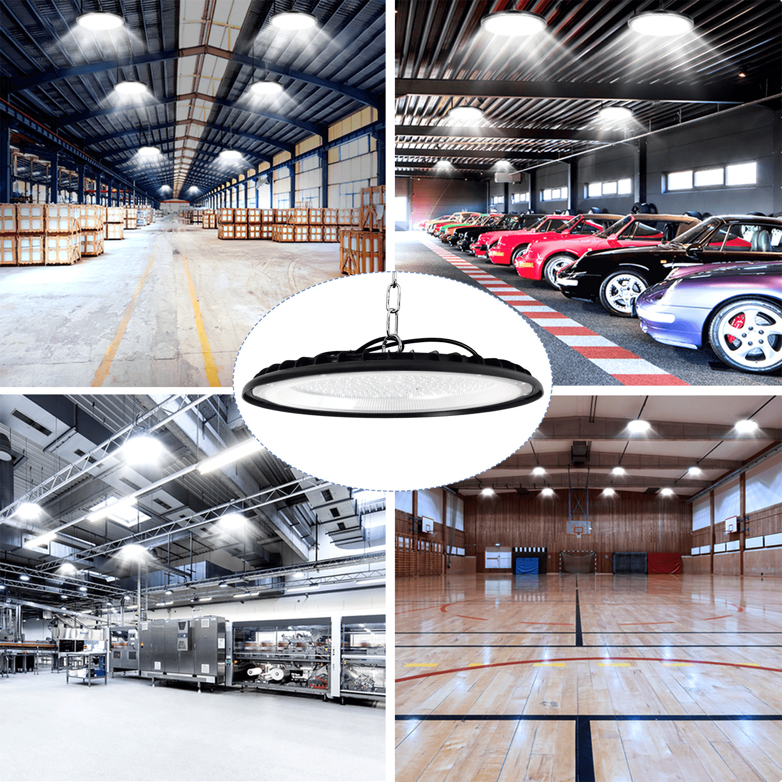 10 Pack 500W UFO LED High Bay Light Industrial Factory Warehouse Shop Commercial