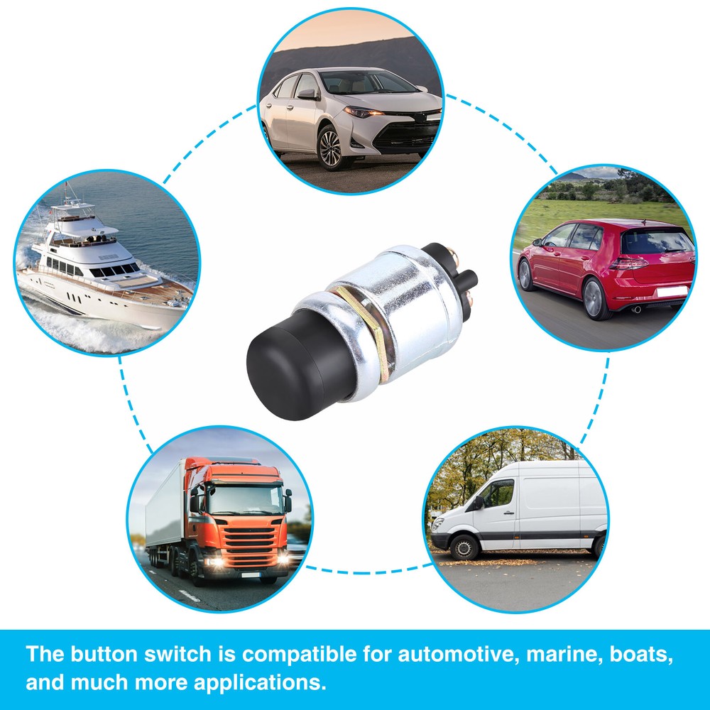 12V 50A Waterproof Switch Push Button Cars Boat Track Horn Engine Start Starter