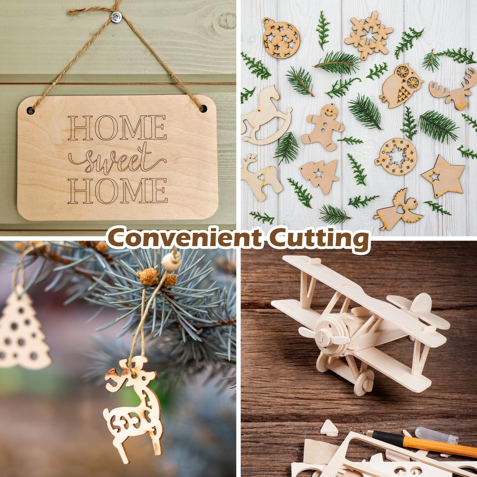 Blisstime 15PCS 4x6 Inch Wood Squares Unfinished 15Pcs, wooden