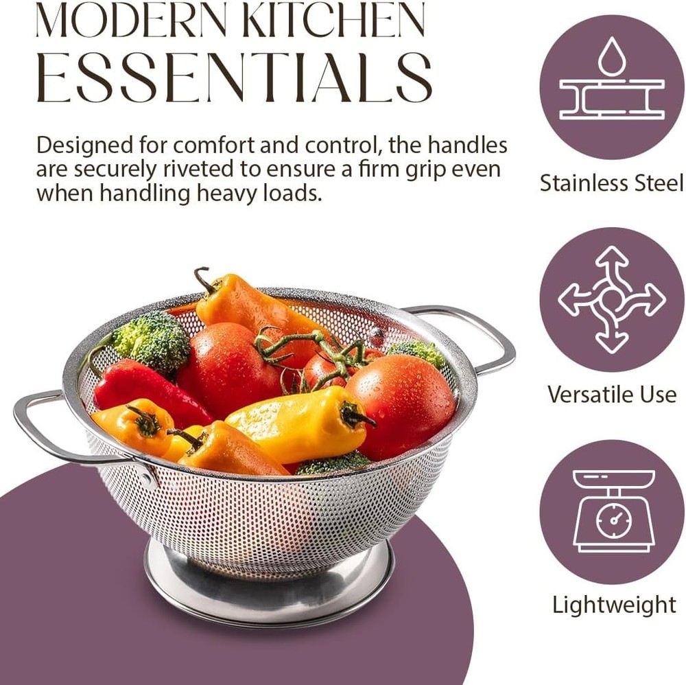 Fast Draining Stainless Steel Colander