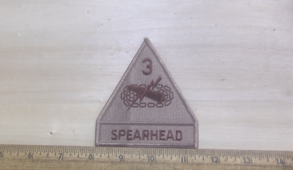 US Army - 3rd Armored Division - Spearhead Embroidered Desert Patch