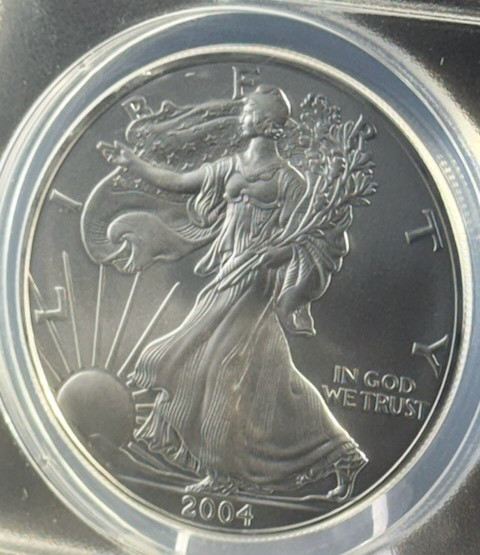 2004 $1 Silver Eagle ANACS-MS70