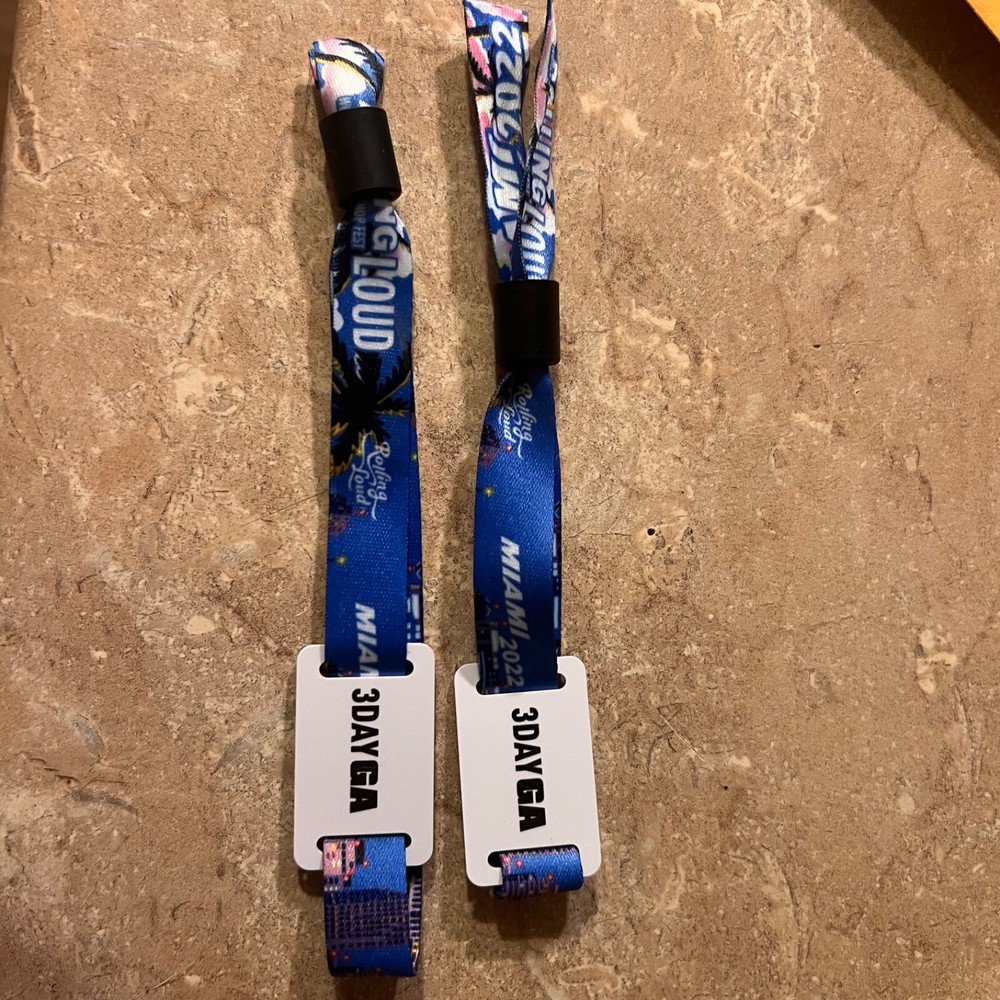 rolling loud tickets wrist bands 