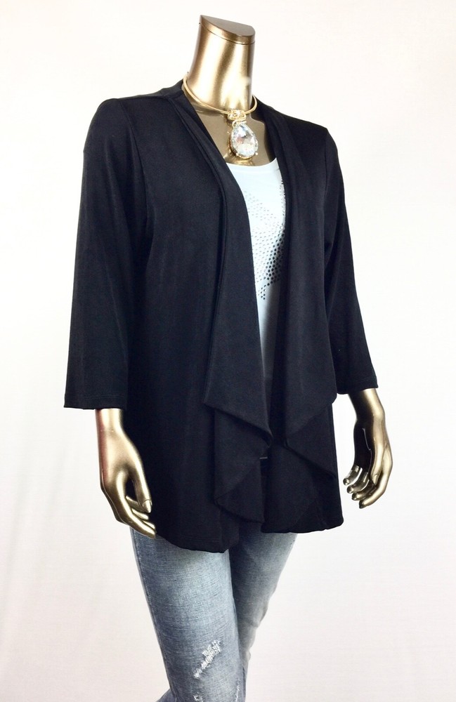 CHICO'S $106 NWT BLACK CLASSIC JACKET SIZE 1 (M)