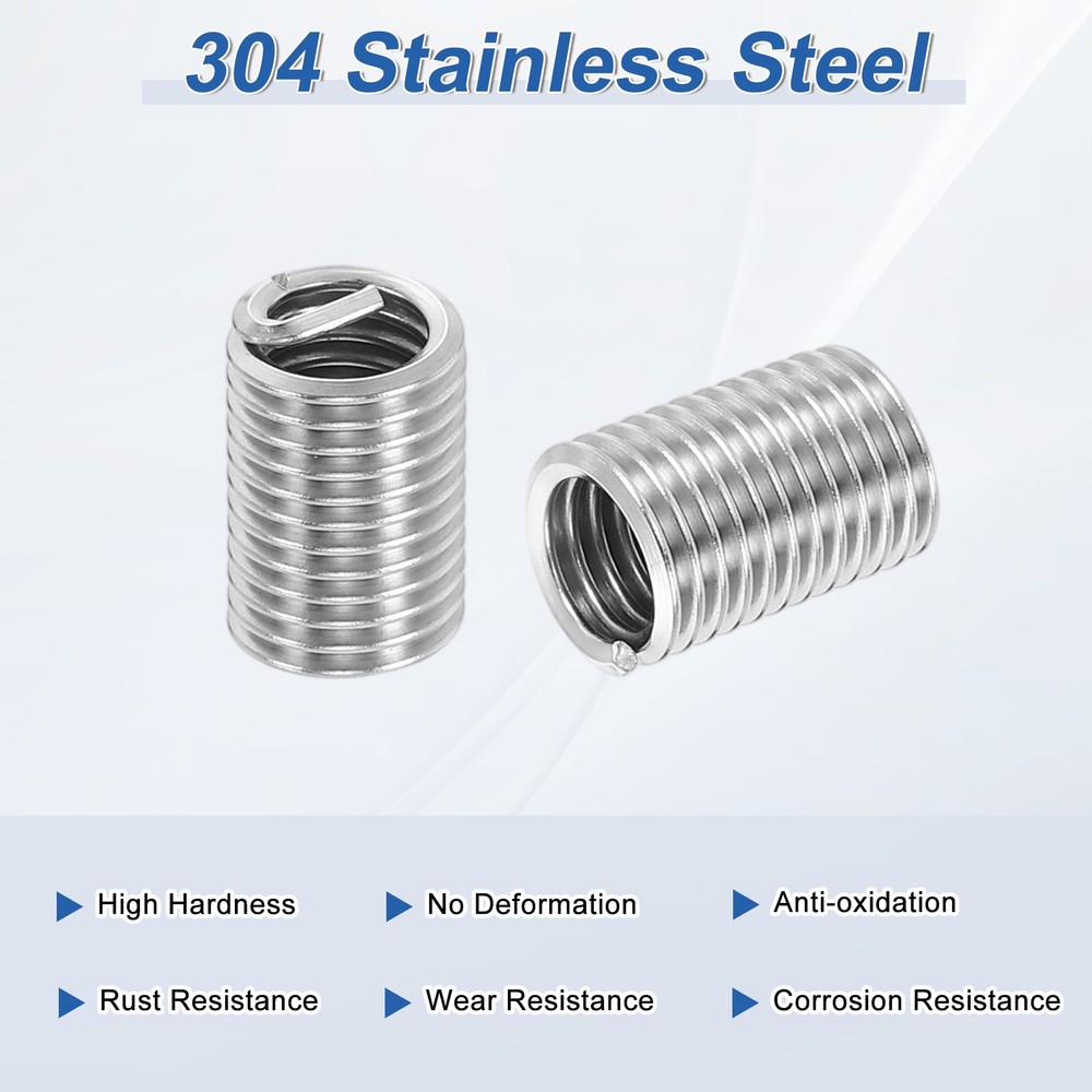 10pcs Wire Thread Inserts 5/16-18 UNC 2.5D 19.8mm Helical Threaded Sleeve