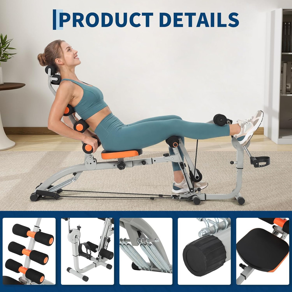 Multifunctional Ab Machine, Adjustable Sit up Bench, Core Workout Bench for Abdo