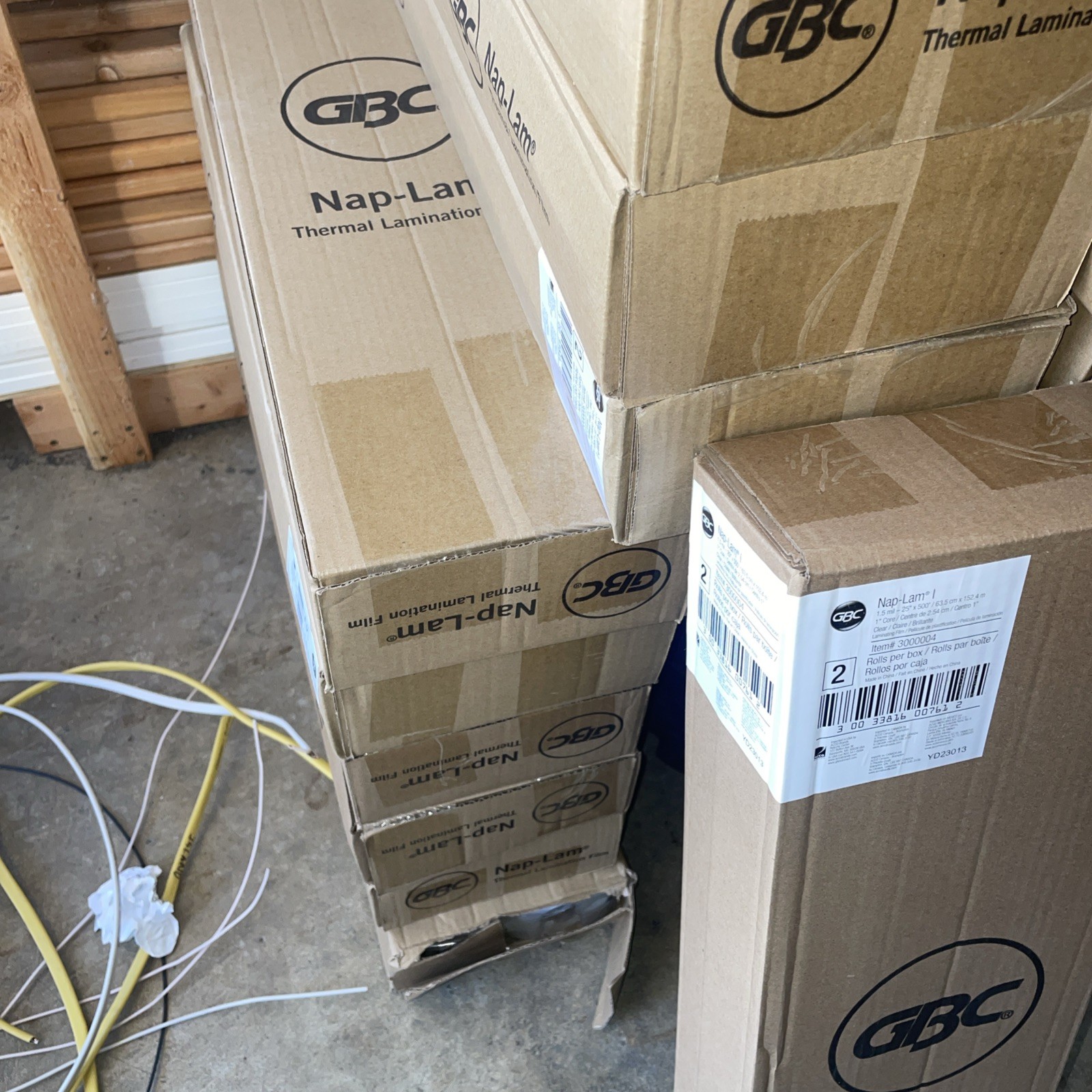 2 Rolls GBC Nap Lam I Laminating Roll Film 300004 Nap-Lam 1.5mil 25” x 500’