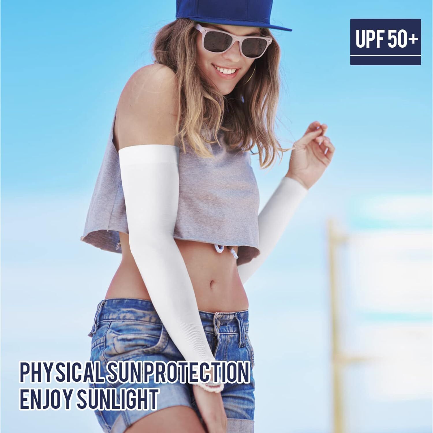 Sun Protection Arm Sleeves for Men Women Tattoo Cover Up - Cooling Sports Sleeve