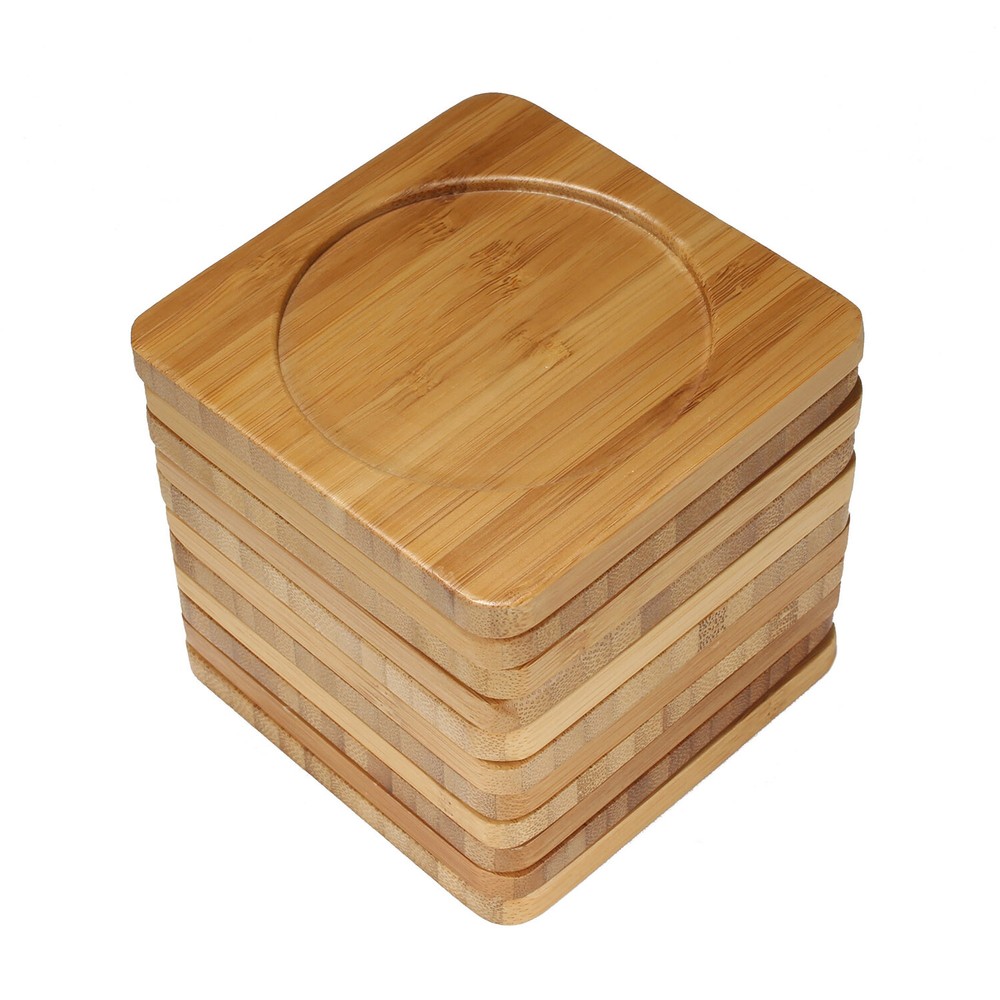 Blank Bamboo Coasters Ready for Engraving - Rounded/Square