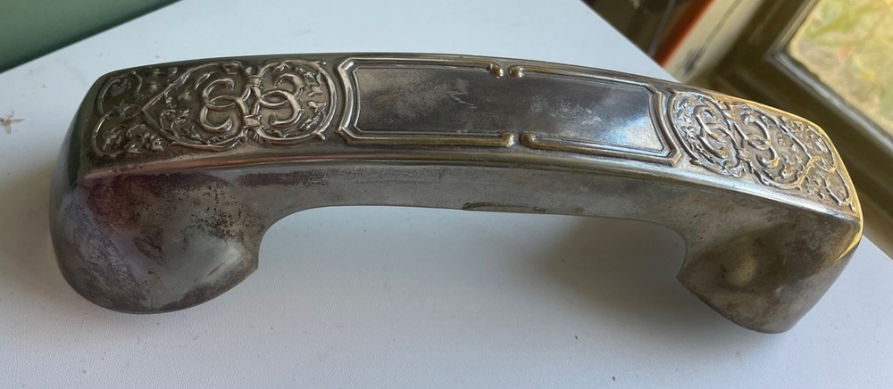 Vintage Rotary Phone Handset Receiver Leonard Silver Plate Victorian Pattern