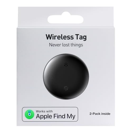 Air Tracker Tags-| Smart Tracker Work with Apple Find My App(iOS Only), 2 Pack