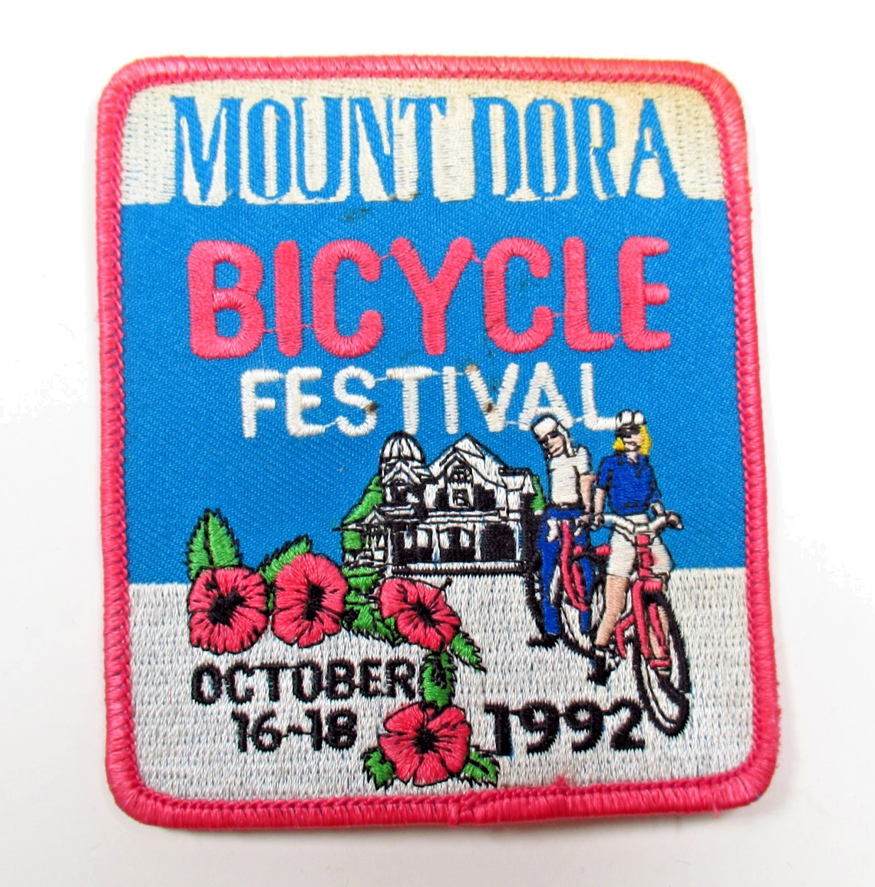 Mount Dora Bicycle Festival Cycling Patch October 16-18 1992 Vintage
