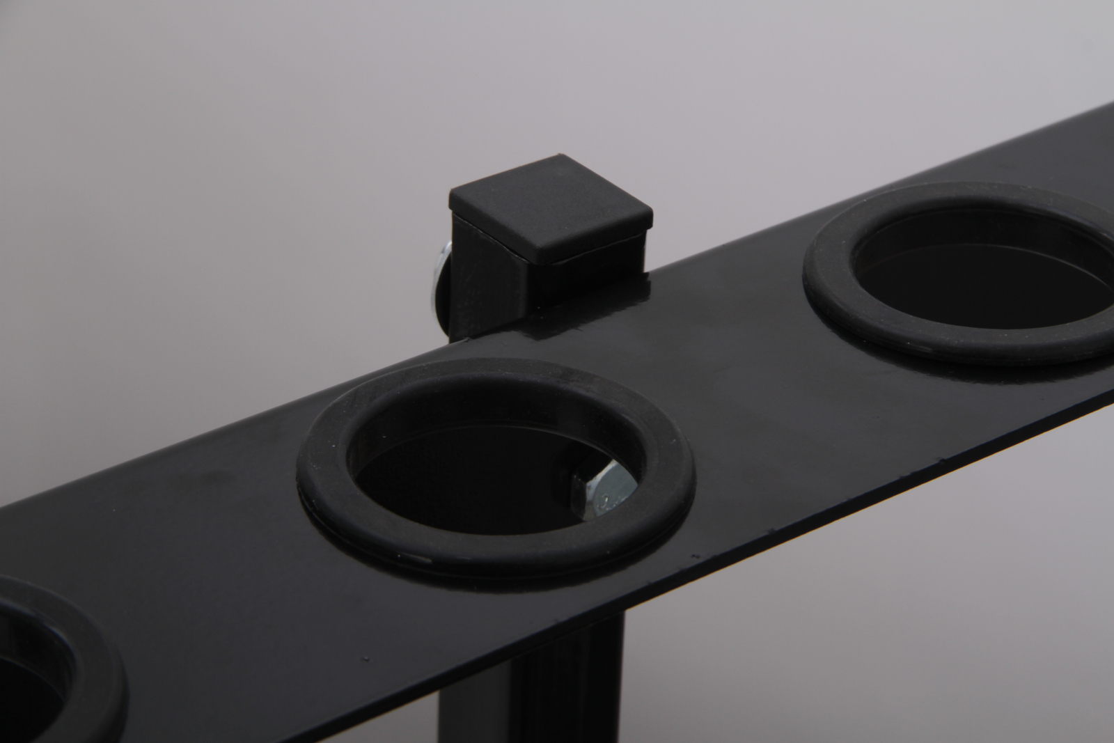 6 - Hole Trailer Shovel Holder – Fits Rakes, Pickaxes and Straight-Handle Tools