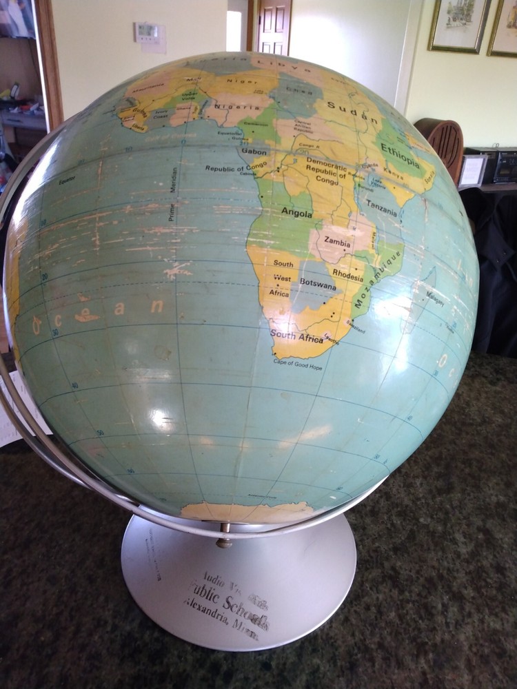 Nystrom Readiness 16" World Globe Tilt Axis Map