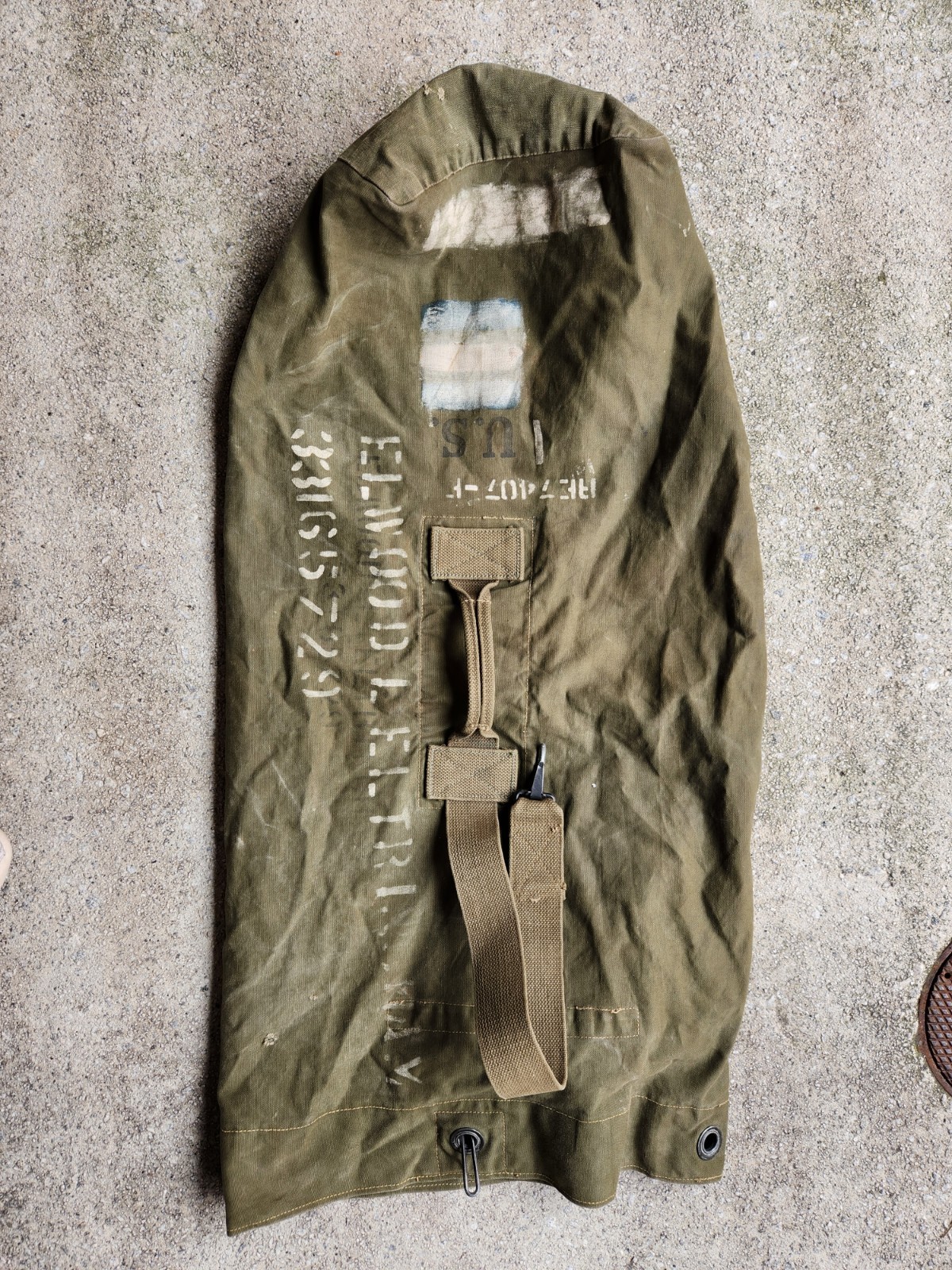 Vintage 1944 WWII  Canvas Duffel Bag US Military Period-St Croix Garment Co