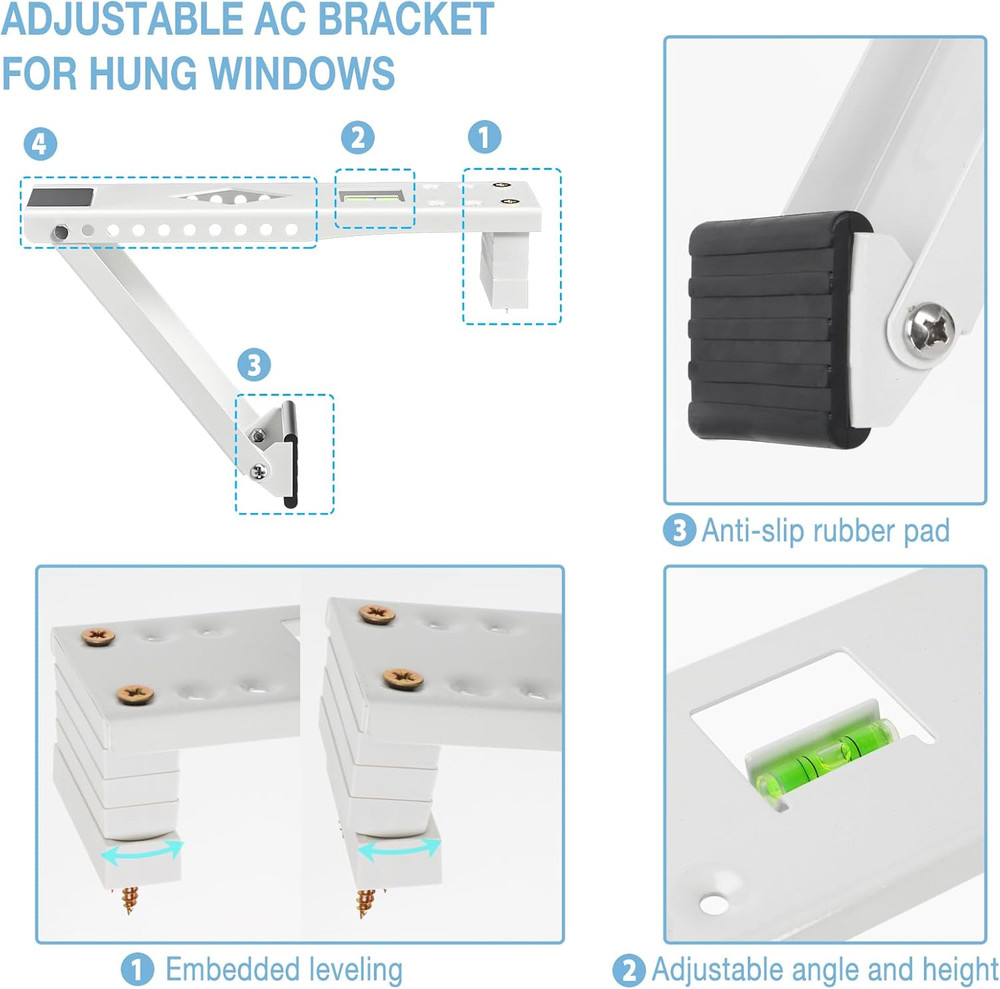 Window AC Bracket, Universal Window Air Conditioner Support Bracket, Heavy Duty