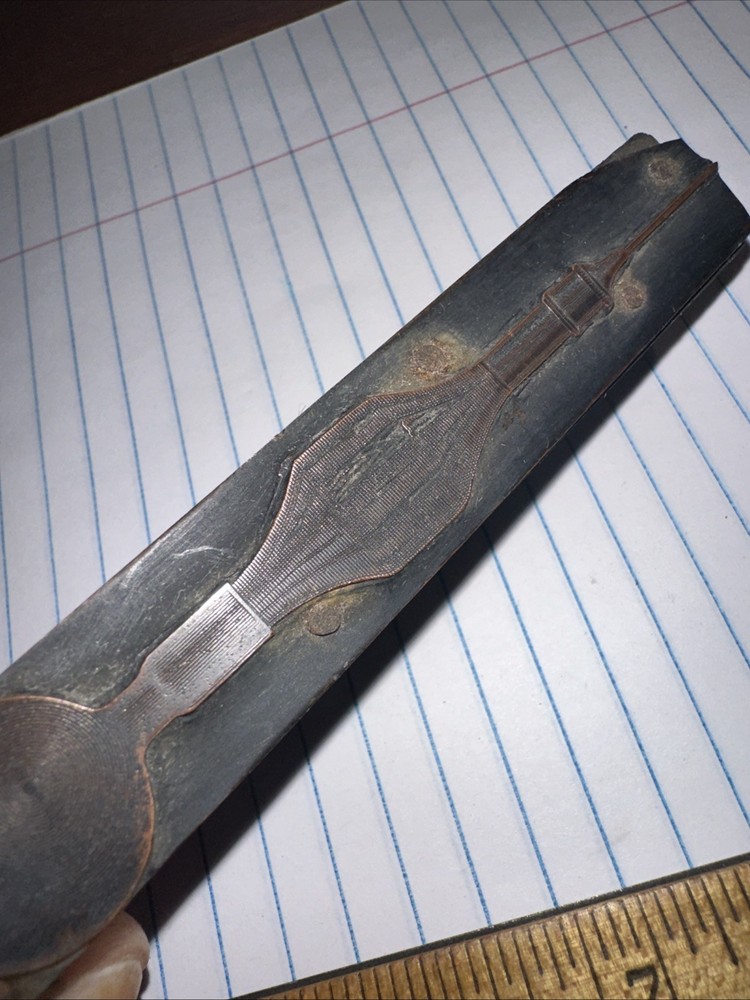 Print Block ( Old Needle Syringe ) Copper Face Nice Image!!