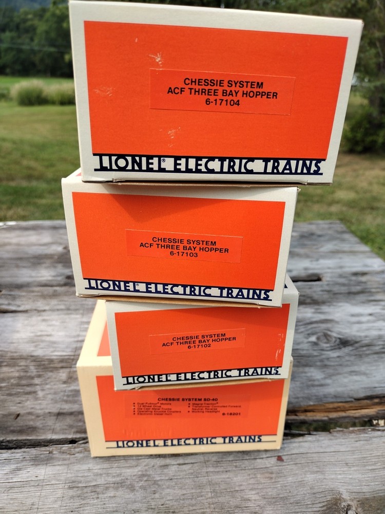 LIONEL EMPTY SET Boxes and Master Box - Chessie System 6-11705 - EMPTY