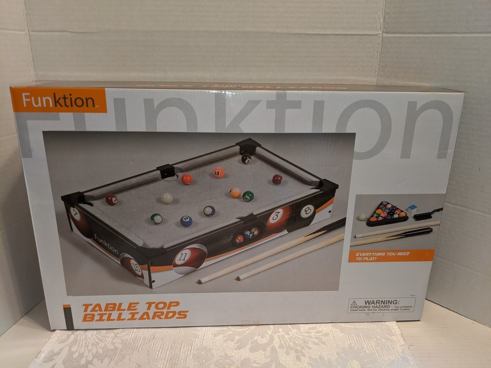 Funktion Tabletop Mini Pool Billiards Game Set - Complete with All Accessories