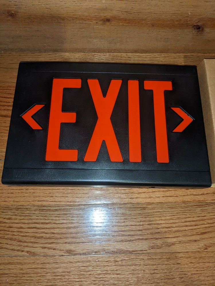 NIB Liteforms LXUR THERMOPLASTIC LED EXIT Sign Black