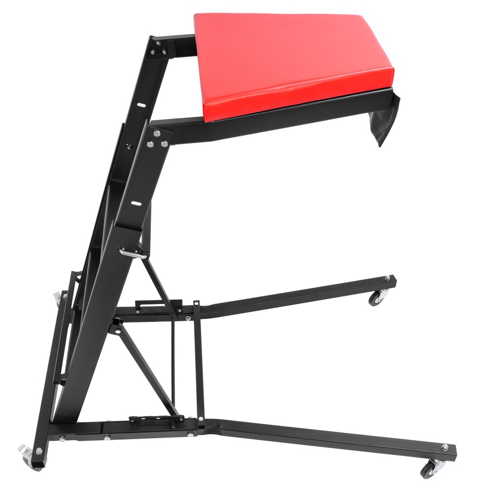 Foldable Topside Creeper Adjustable 48" - 66" Movable Ladder W/ 4 Wheels