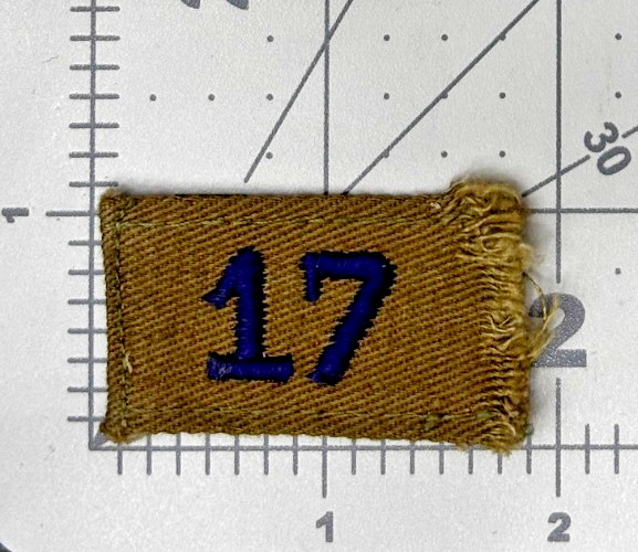 1917-1921 Massachusetts State Guard 17th Regiment Patch Inv# K1962