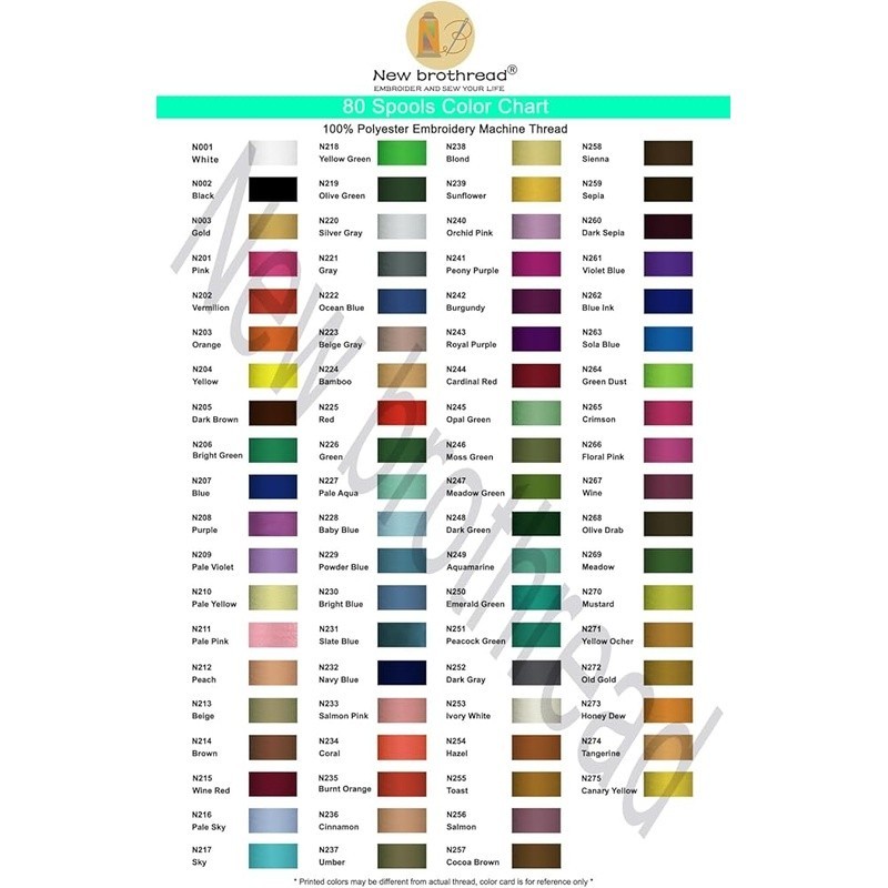78 Assorted Polyester Embroidery Thread Spools 40WT 500M Strong Color Fastness