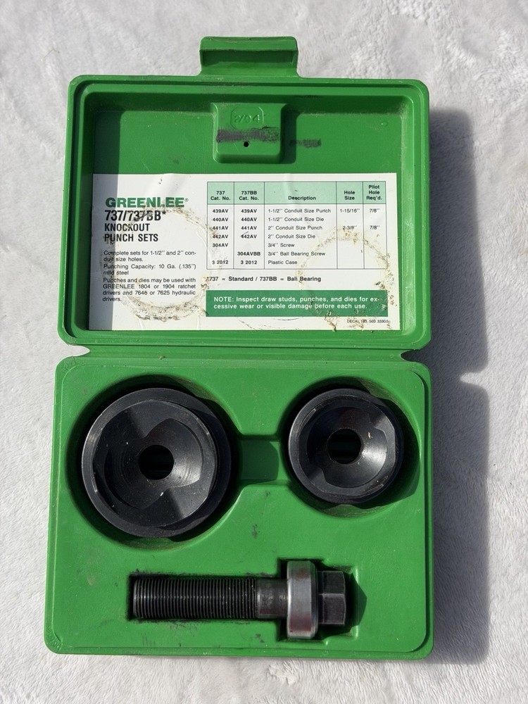 Greenlee 737BB Knockout Punch Set