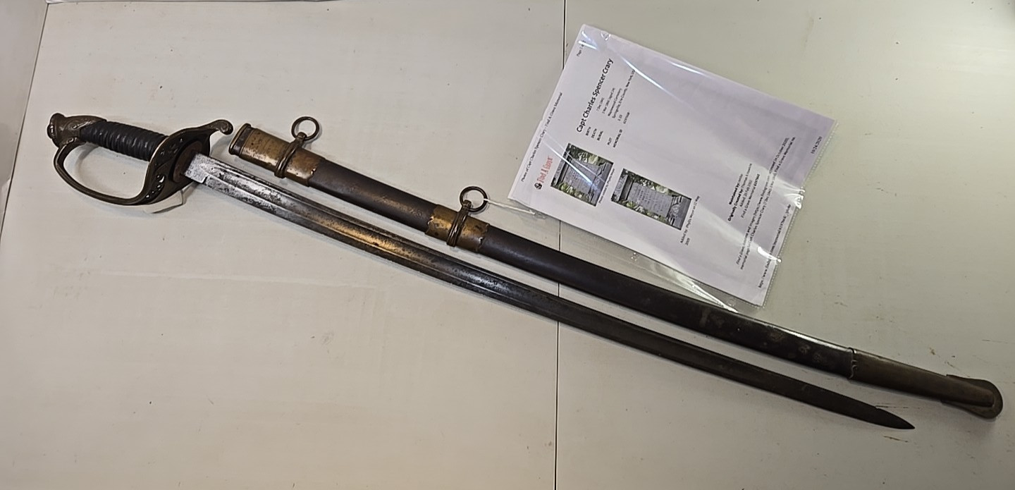 Civil War Model 1850 Foot Officers Sword with Scabbard, Used