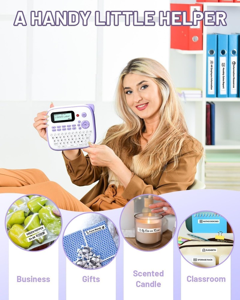 Smart & Compact Label Maker with Waterproof Tape - Perfect Classroom Tool