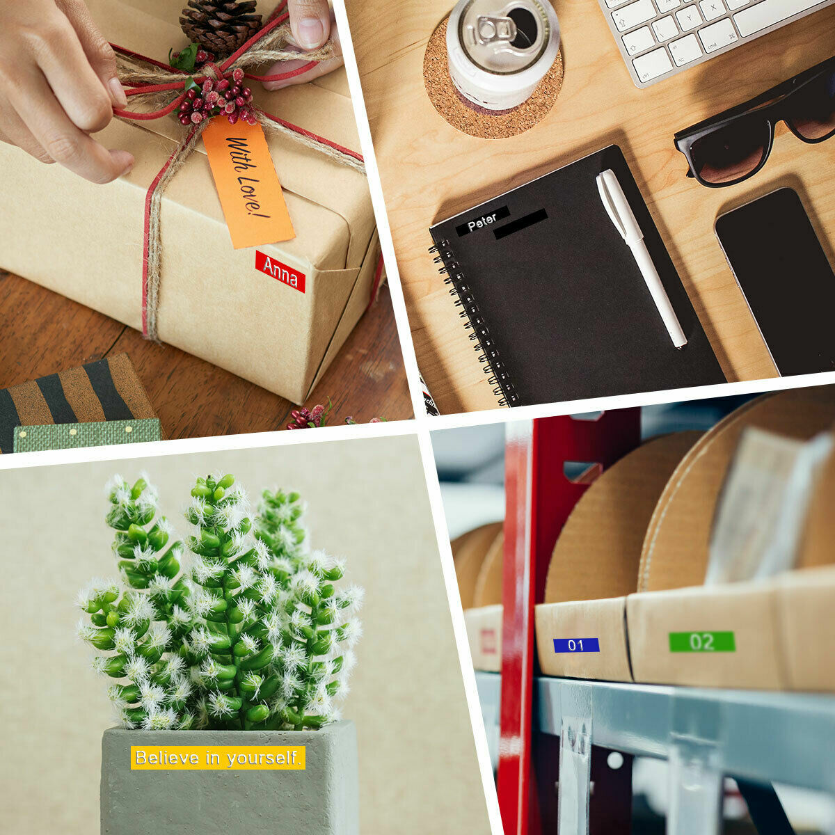 5PK Dymo 3D Embossing Label Tape 9mm for Dymo Organizer Xpress Label Maker 3/8"