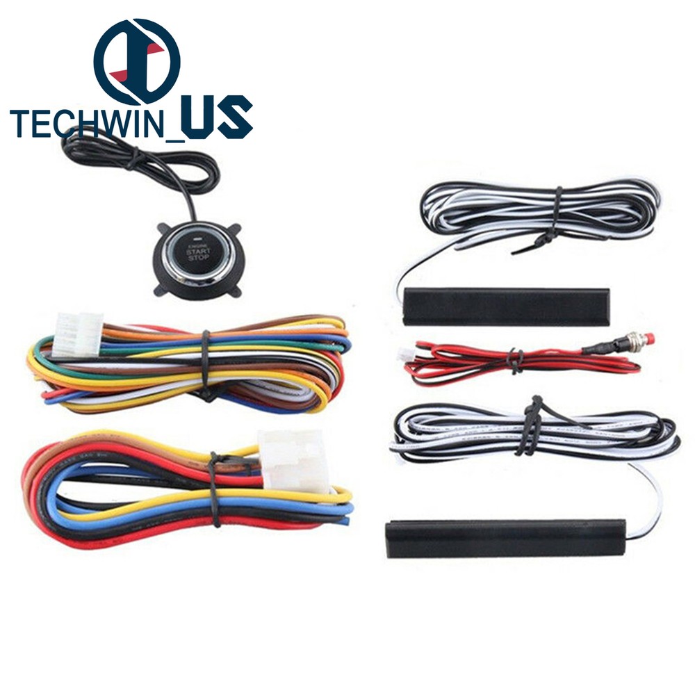 GPS Car Alarm Security System Push Button Start Passive Keyless Remote Kit