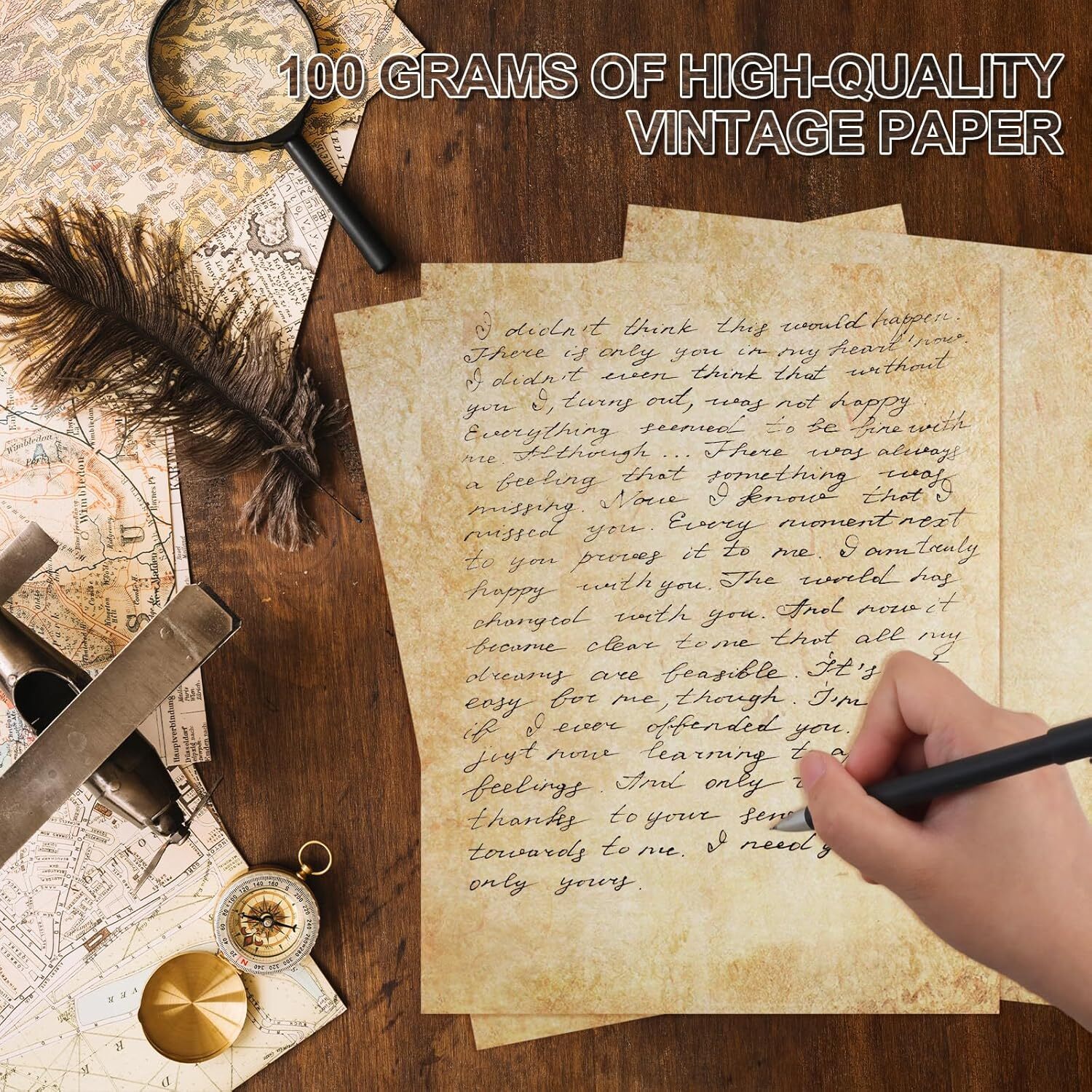 70PCS Vintage Paper 8.5 x 11 in Parchment Paper for Writing Letter wr...