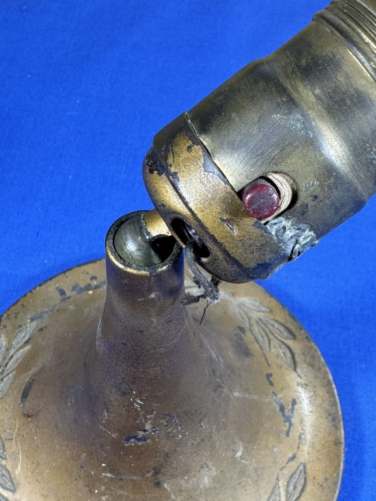 C.1925 Bussmann Wall or Ceiling Light w/ Etched Pattern, Articulating Socket