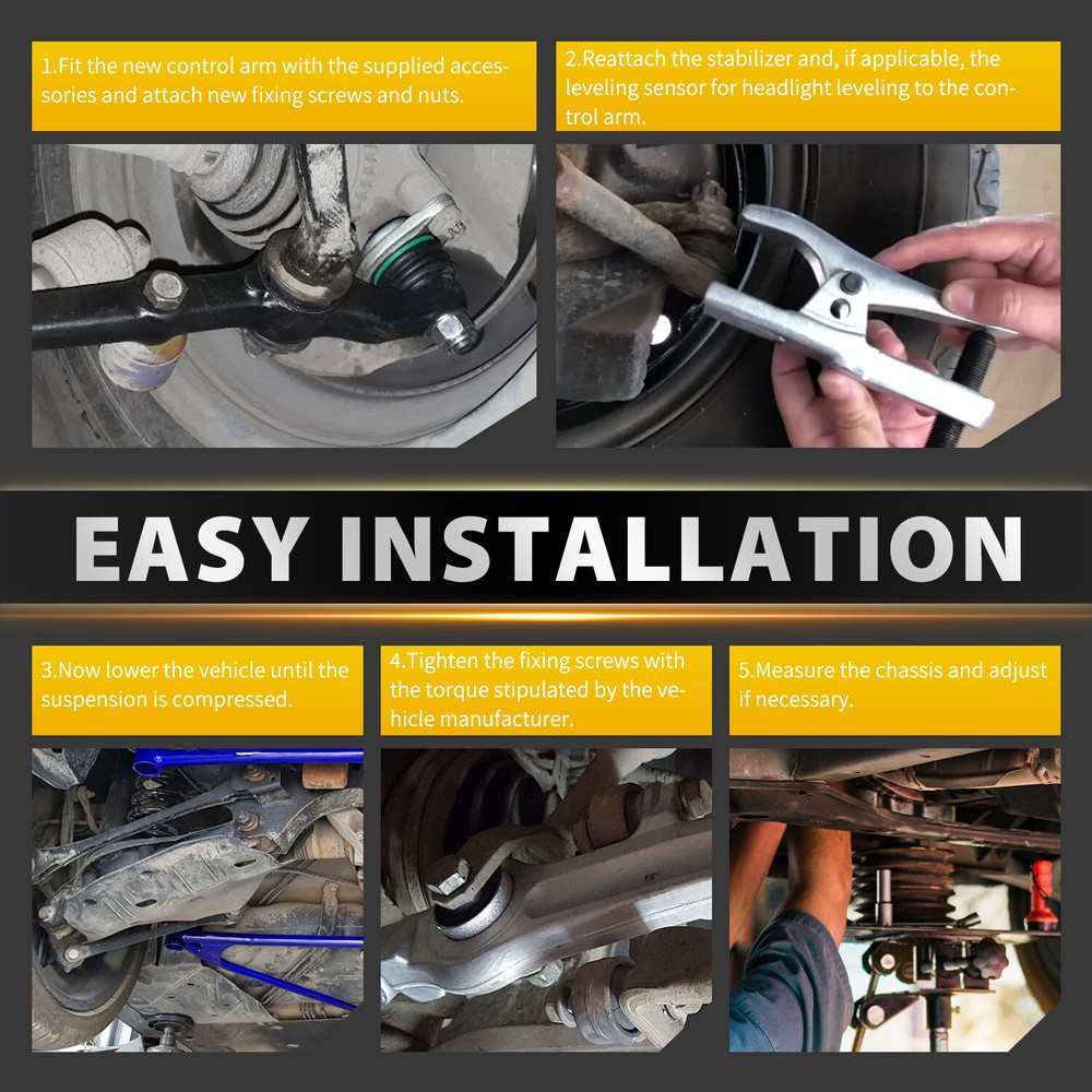 2Pcs Front Left Right Lower Forward Control Arm Kit for 2015-2021 Ford Mustang