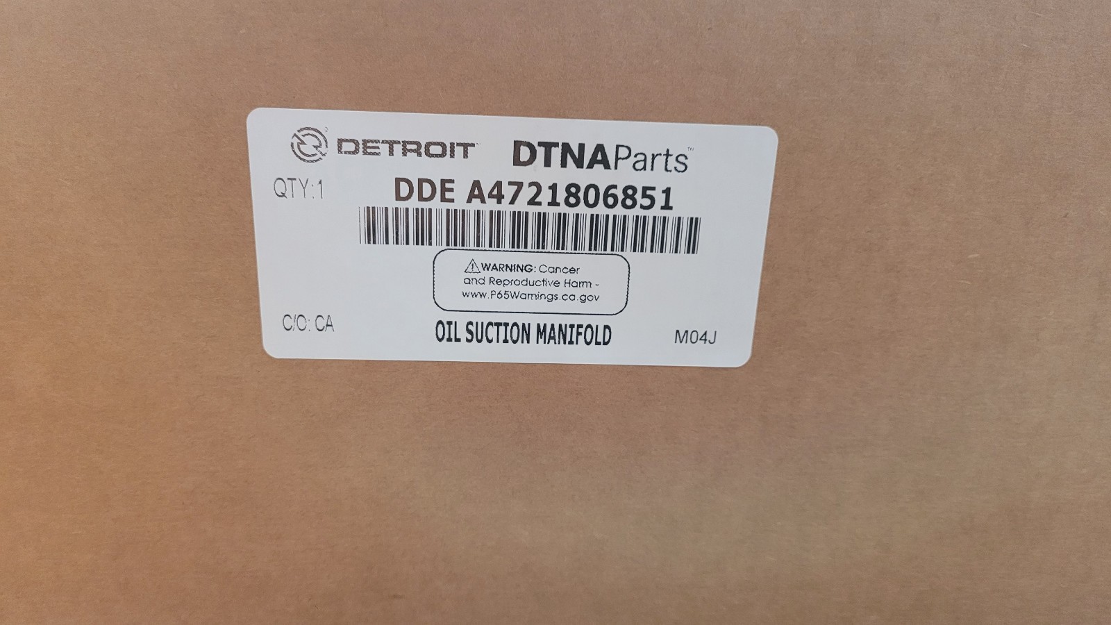 OEM Detroit DD15 Oil Pump A4721805601 + Suction Manifold A4721806851 + O-Rings