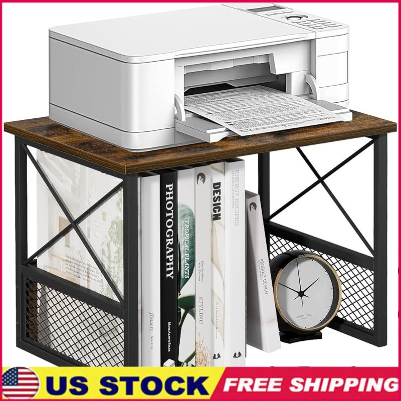 Sturdy Printer Stand Organizer Desk Multifunctional Storage Shelf Easy Assembly