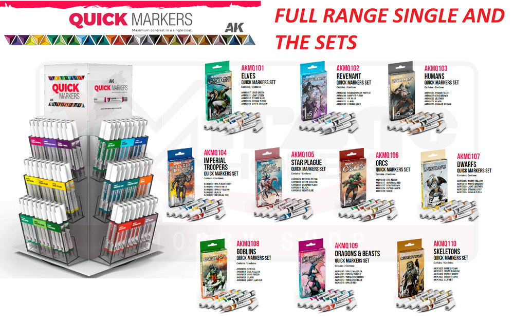 AK INTERACTIVE QUICK MARKERS FULL CHOICE! (single and sets)