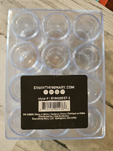 Everything Mary Bead Storage Case with 12 Jars & Lids