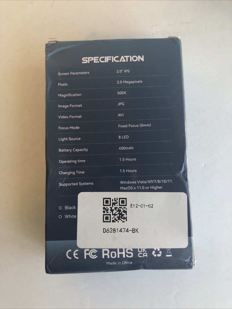 500X Handheld Digital Microscope 2 MP Portable With Camera 2 Inch IPS