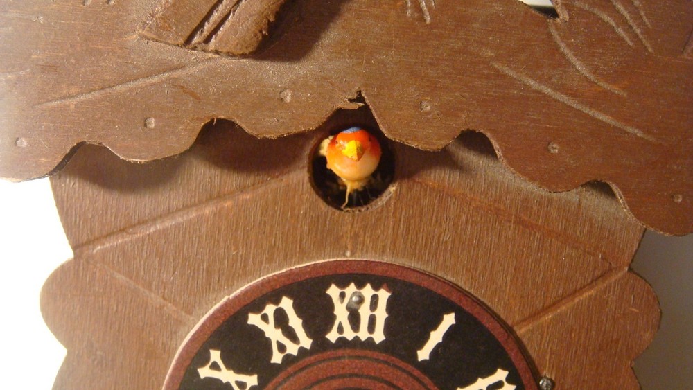old small cuckoo clock for repair rarely