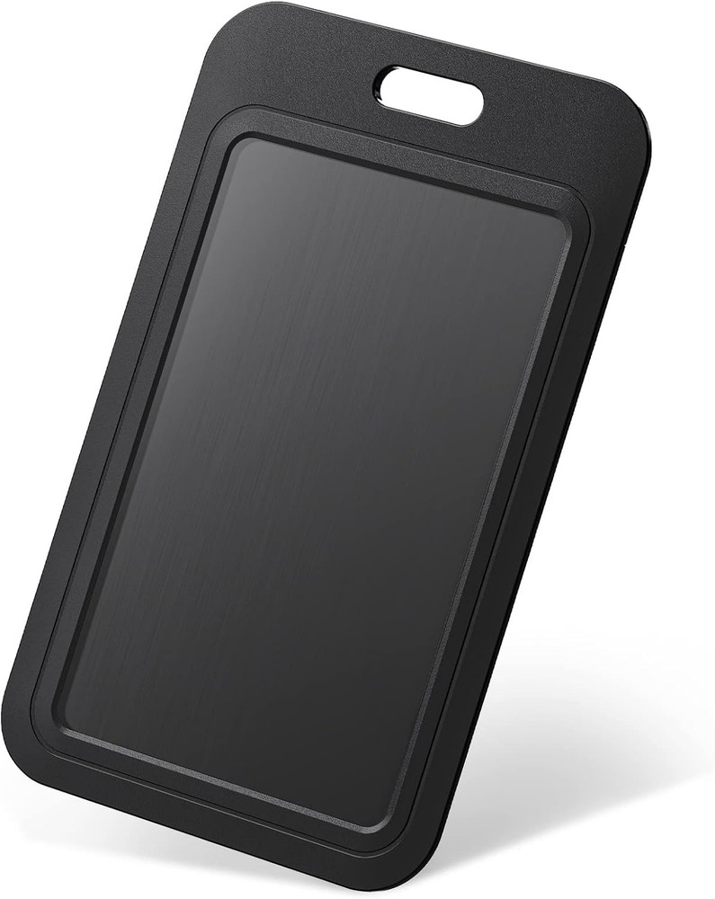 Sliding ID Bad Holder Hard Bla Vertical Plastic Card Case