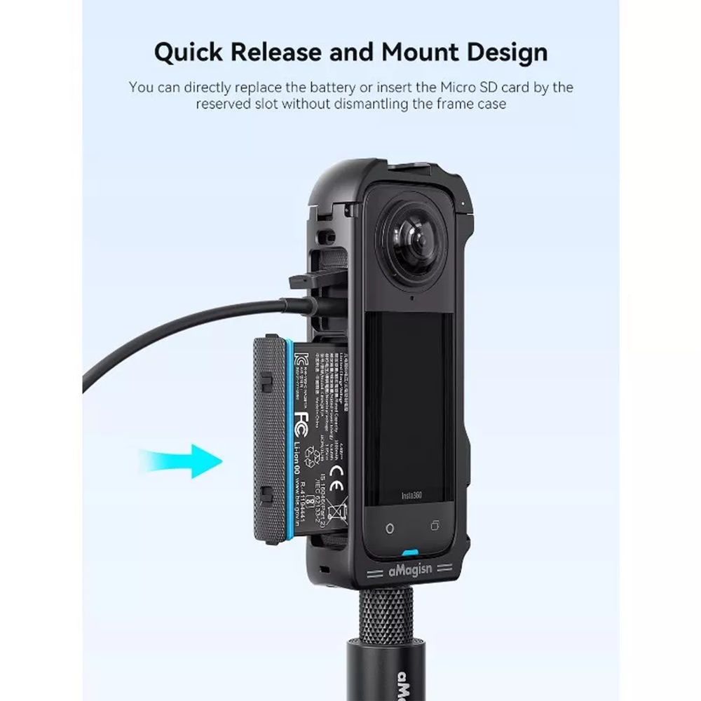 Quick Release Plastic Frame Cage for Insta360 X4 Protective